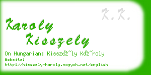karoly kisszely business card